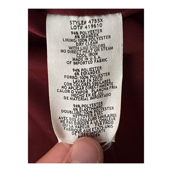 Xscape Dress one shoulder scuba crepe gown size 2 - Picture 5 of 5